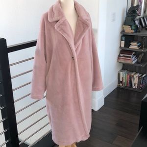 SHEIN DUSTY ROSE TERRY COAT